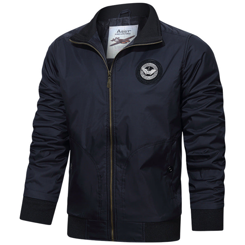Leder Pilotenjacke Herren Lässig Modern