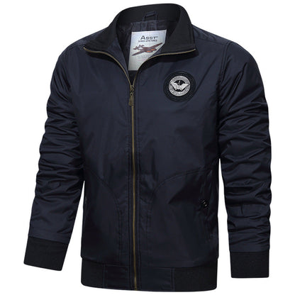 Leder Pilotenjacke Herren Lässig Modern