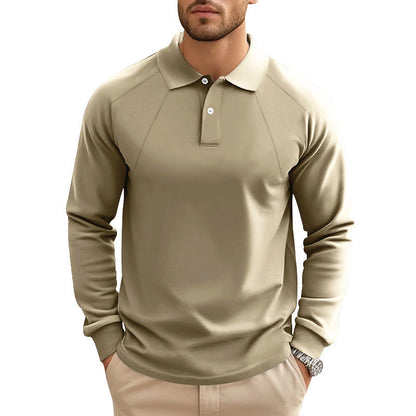 Berlin-Glamour Langarm-Polohemd mit charakteristischem Raglan-Schnitt