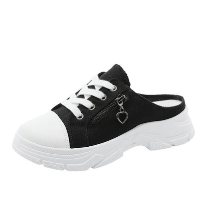 Damen Sneaker Slipper Bequem Reißverschluss Sportsohle