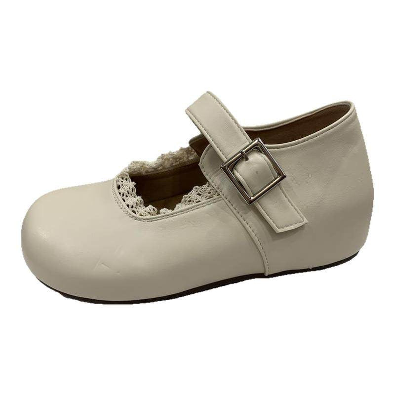 Elegante Damen Schuhe mit Schnalle Spitze und Dekoration