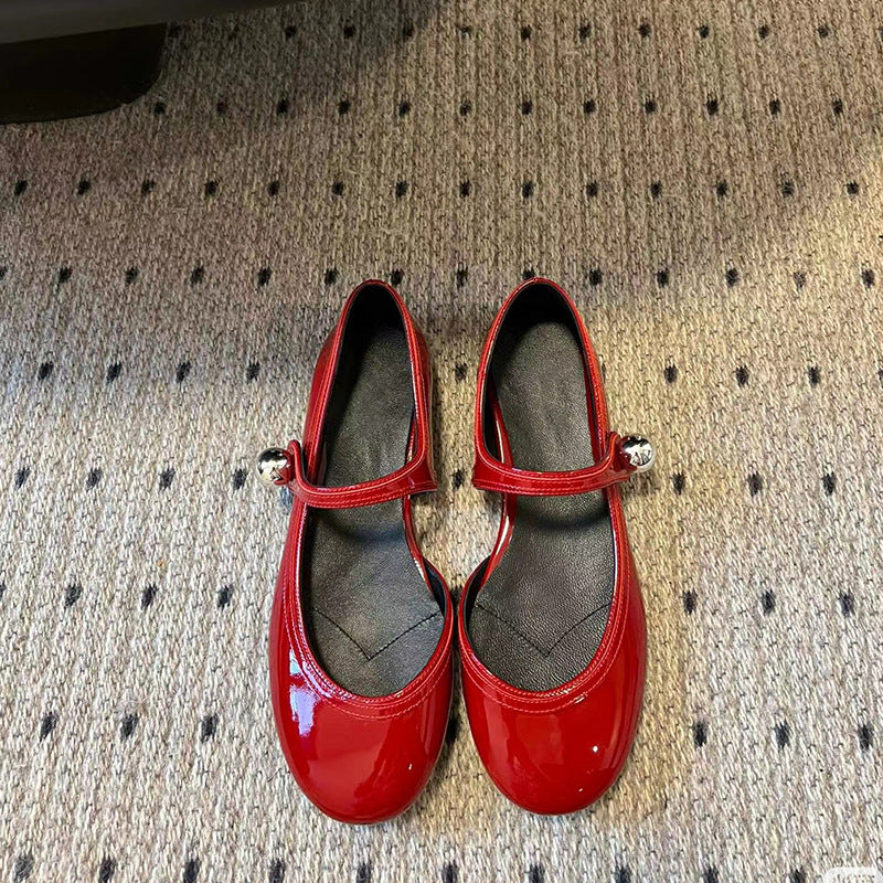Damen Ballerinas mit Glitzer Schnalle Elegant