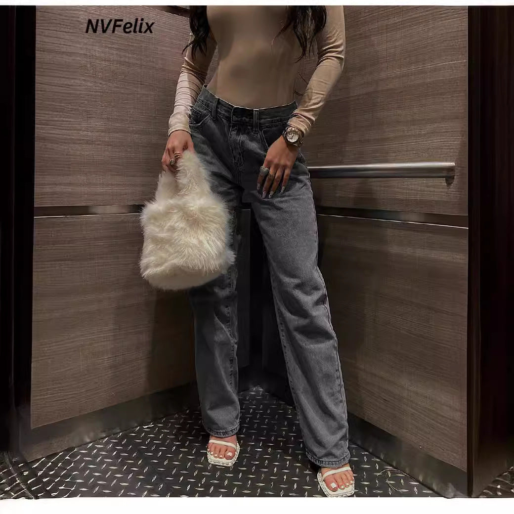 Damen Jeans Hochwerder mit Klassischem Schnitt und Komfort