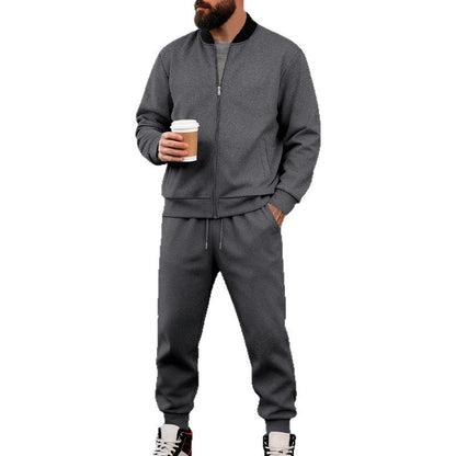 Herren Sportanzug Set Mit Taschen Reißverschluss Modern