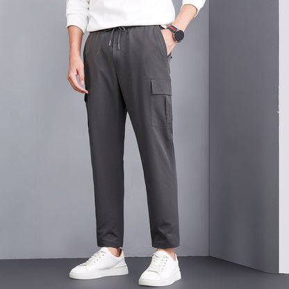 Herren Cargo-Hose Elastischer Bund Große Taschen