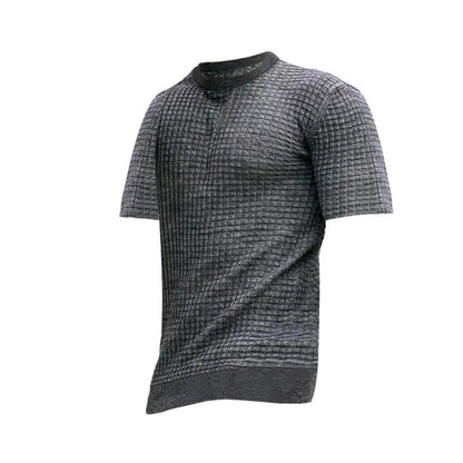 Herren Fitness-T-Shirt Atmungsaktiv Strukturiert Sportlich