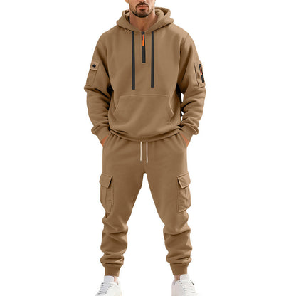Herren Hoodie Set Komfortabel Cargo Jogger