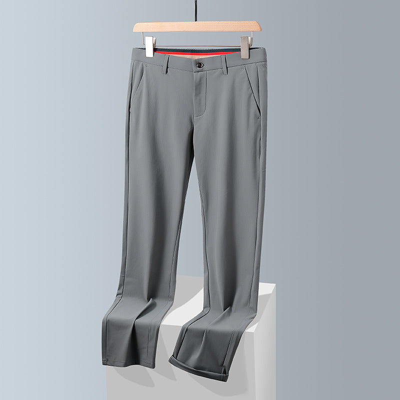 Herren Business-Hose Slim Fit Elastisch Grau - BerlinGlamour