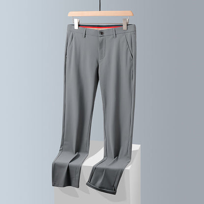 Herren Business-Hose Slim Fit Elastisch Grau - BerlinGlamour
