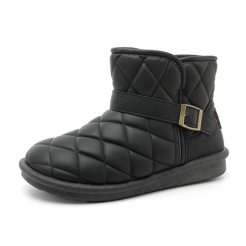 Damen Winterstiefel Warm Isoliert Klettverschluss Modisch - BerlinGlamour