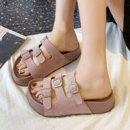 Damen Clogs Bequem Verstellbar Schnalle Mode Schuhe