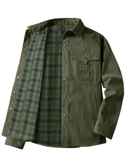 Herren Arbeitsjacke Flanell gefüttert Warm