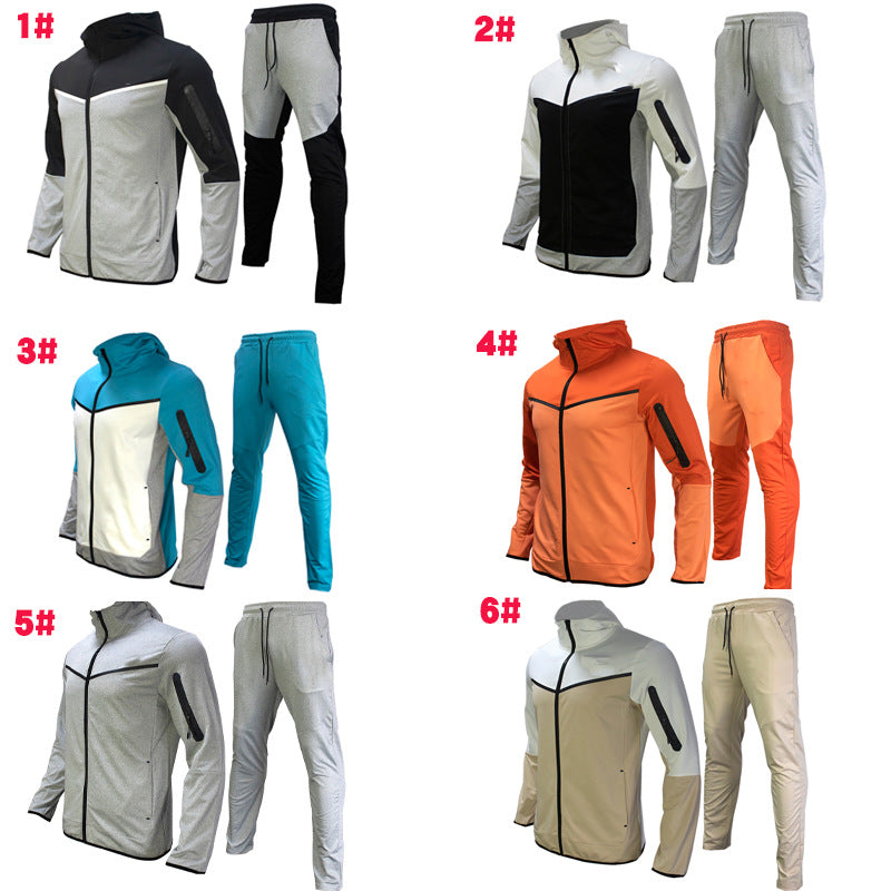 Herren Sport Hoodie Set Atmungsaktiv Modern Kontrast - BerlinGlamour