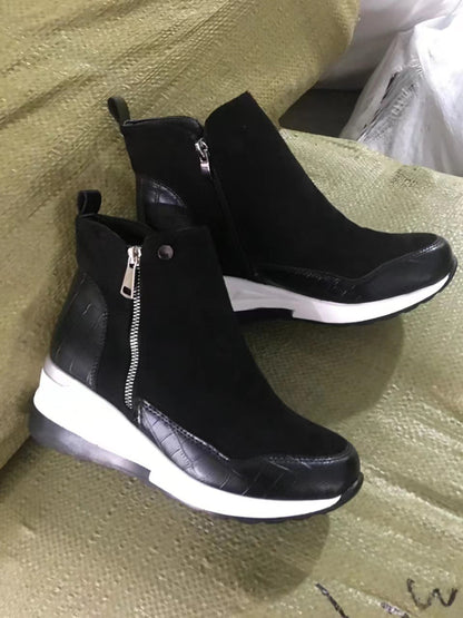Damen Stiefeletten Elegante Reißverschluss Schuhe Frauen