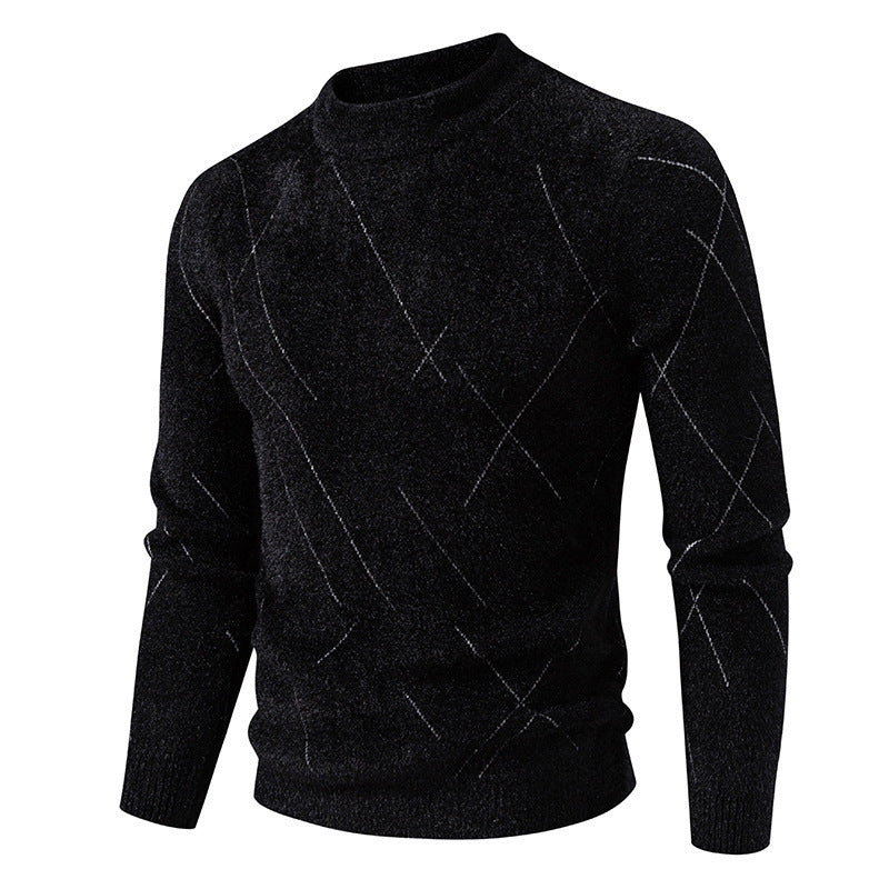 Herren Rollkragenpullover Fein Strukturiert Eleganter Look
