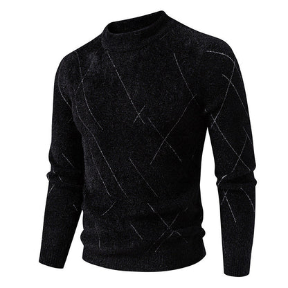 Herren Rollkragenpullover Fein Strukturiert Eleganter Look