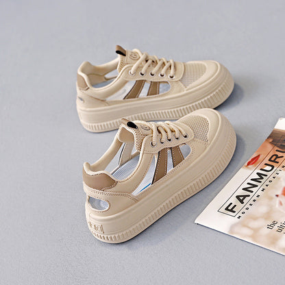 Damen Sneaker Mesh Oberfläche Flexibler Sohlenschuh Modern