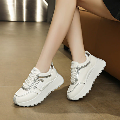 Damen Sneaker Sportlich Glänzend Mit Dämpfung