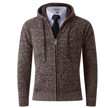 Herren Strickjacke Kapuze Strick Modern