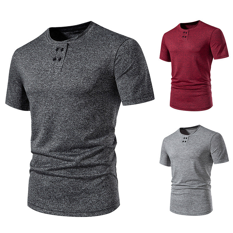 Herren T-Shirt Kurzarm Baumwolle Atmungsaktiv Modisch - BerlinGlamour