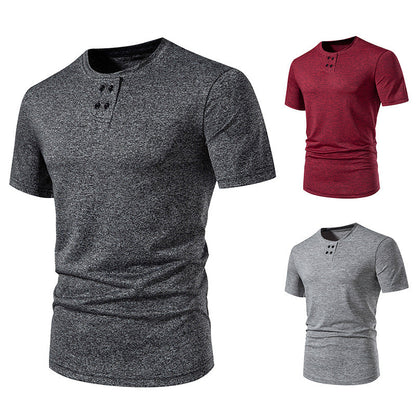 Herren T-Shirt Kurzarm Baumwolle Atmungsaktiv Modisch - BerlinGlamour
