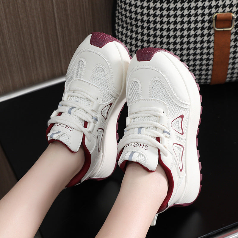 Damen Sneaker Sport atmungsaktiv Mesh Laufschuhe