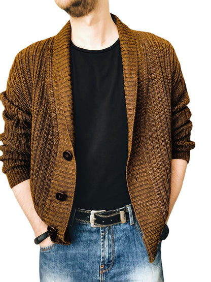 Herren Strickjacke Wellenmuster Modern Berlin Style