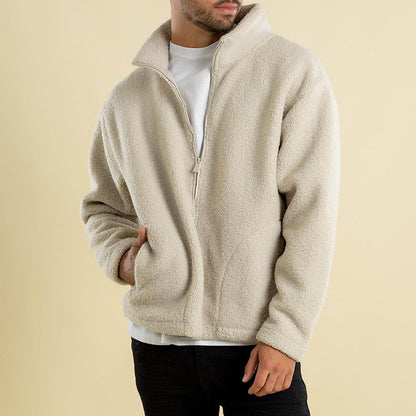 Herren Fleecejacke Warm Kuschelig mit Taschen - BerlinGlamour