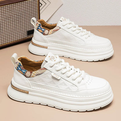 Damen Sneaker Modisch mit Akzenten Weiße Sportschuhe - BerlinGlamour