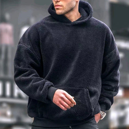 Herren Kuschelpullover Oversized Kapuze Warm