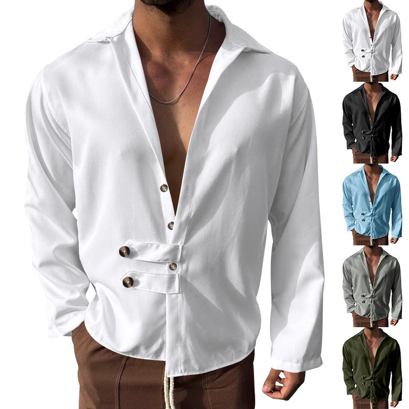 Herren Freizeithemd Modern mit Knopfdetails Trendy - BerlinGlamour