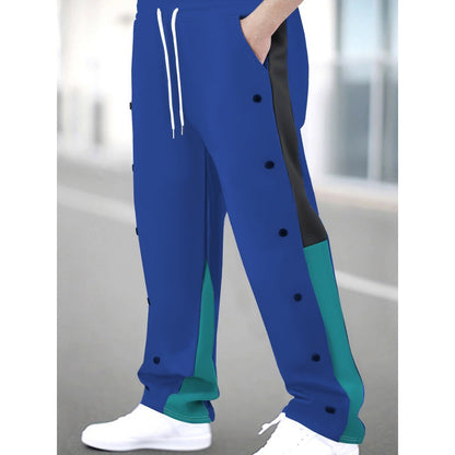 Herren Sport Hose Atmungsaktiv mit Druckknöpfen - BerlinGlamour