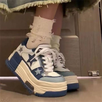 Plateau Sneaker Damen Modisch Hochwertig