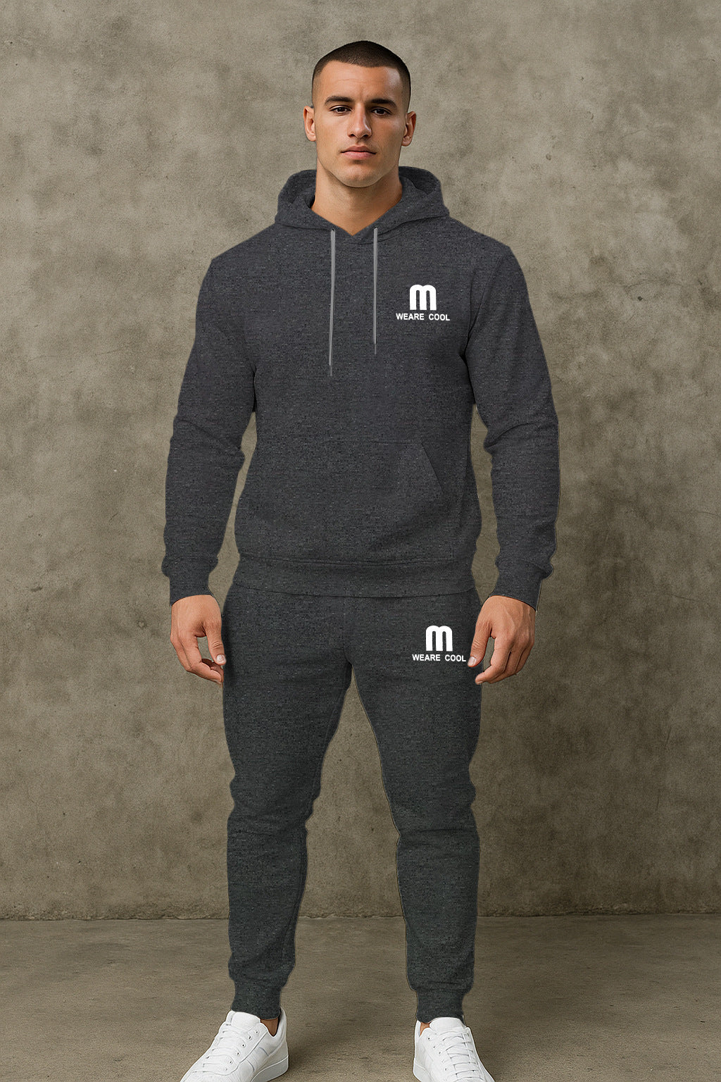 Herren Jogginganzug Bequem Modern mit Schriftzug - BerlinGlamour