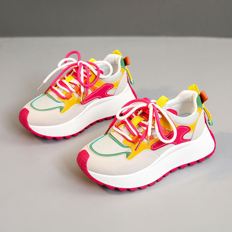 Damen Sneaker Sportlich Bunt Rutschfest