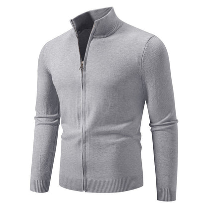 Strickpullover Herren Modern mit Reißverschluss Hochkragen