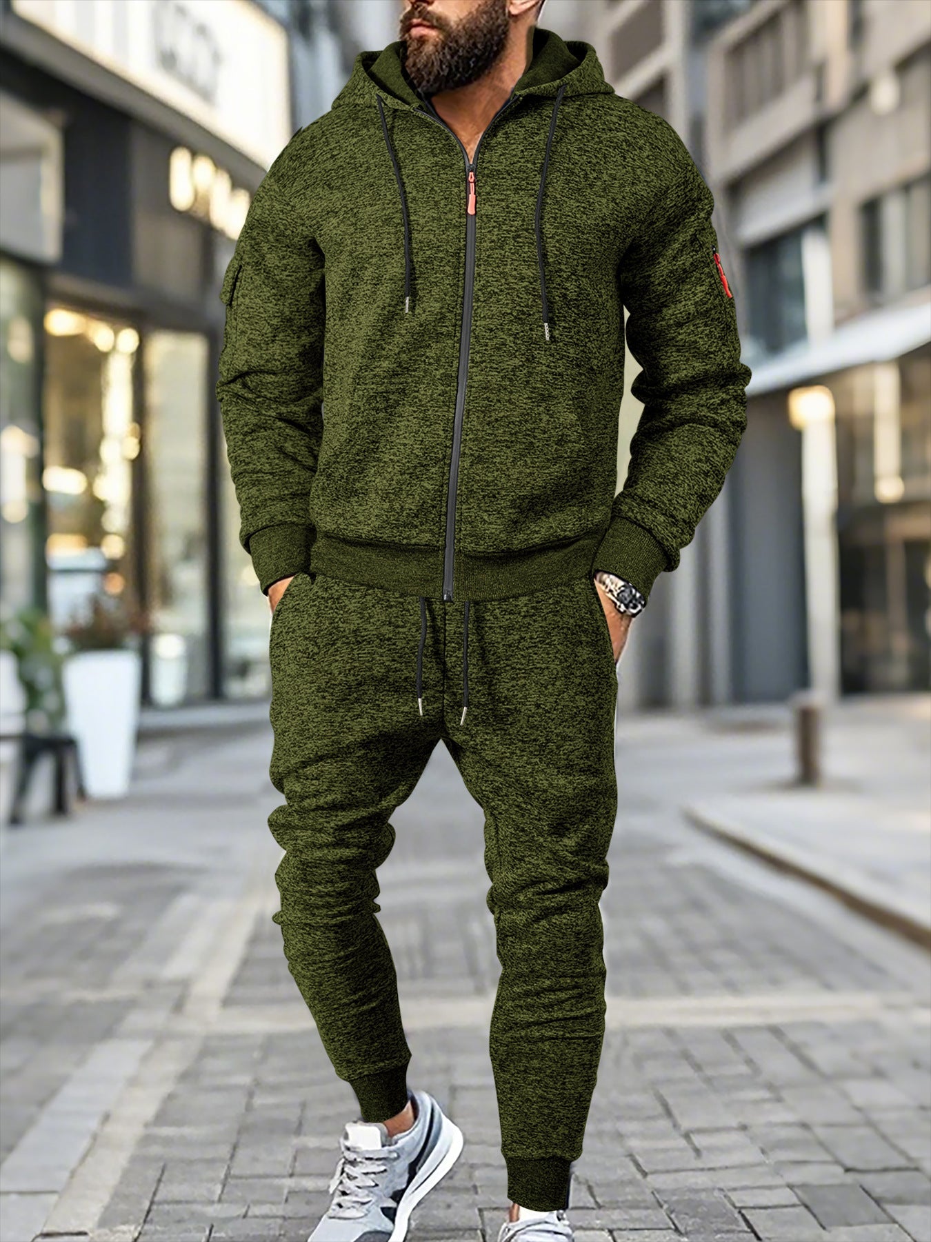 Herren Sportanzug Kapuzenjacke Jogginghose Bequem Sportlich