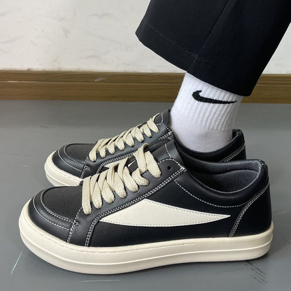 Damen Sneaker Sportlich Leder Klassisch Schwarz