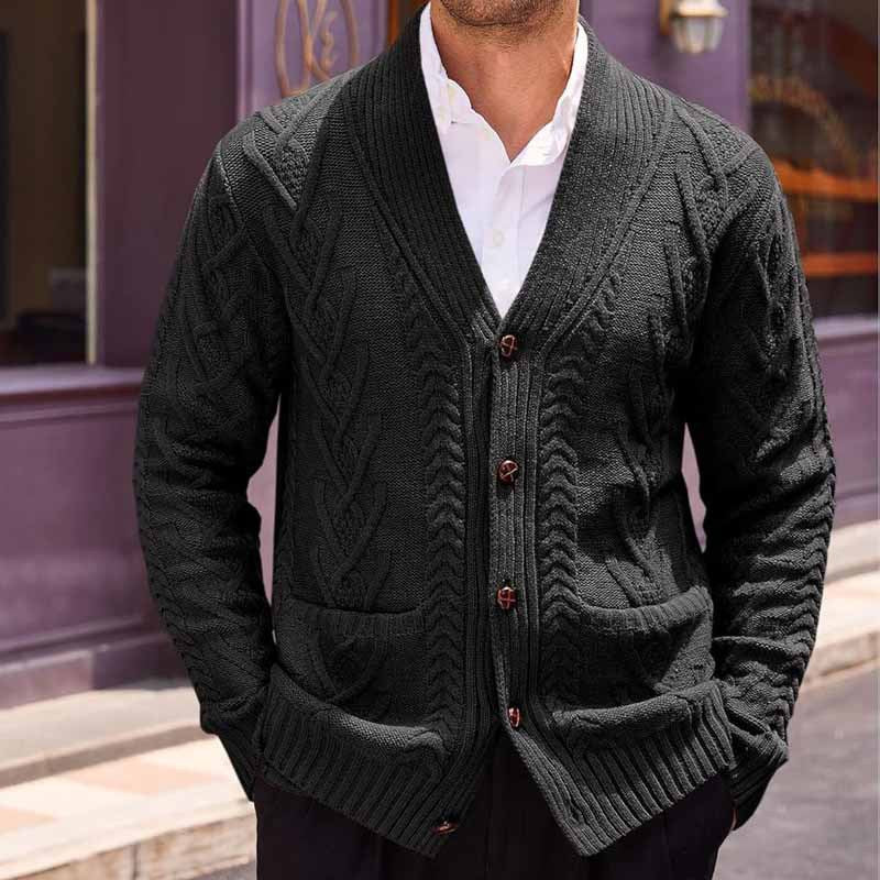 Herren Strickjacke Großzügig Mit Taschen Bequem