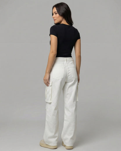 Damen Cargo-Hose Bequem Locker Fallend Mit Großen Taschen