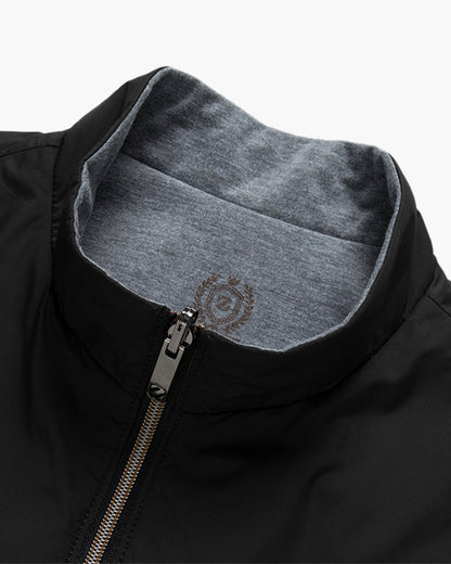 Schlanke Bodywarmer Herren Weste Schwarz Zip Up