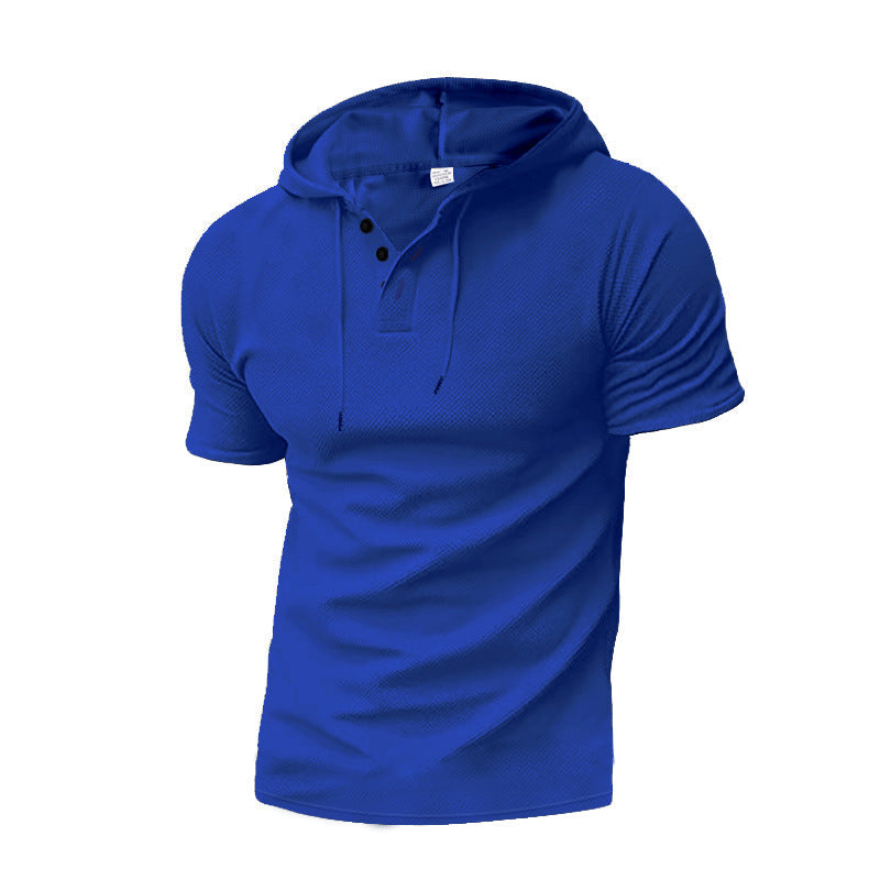 Herren Sweatshirt Kapuze Kontrastknöpfe Modern Sportlich
