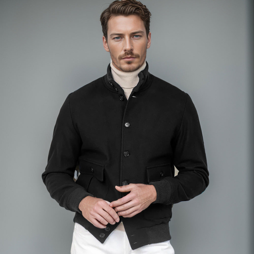 Herren Wolljacke Warm Modern mit Innenfutter - BerlinGlamour