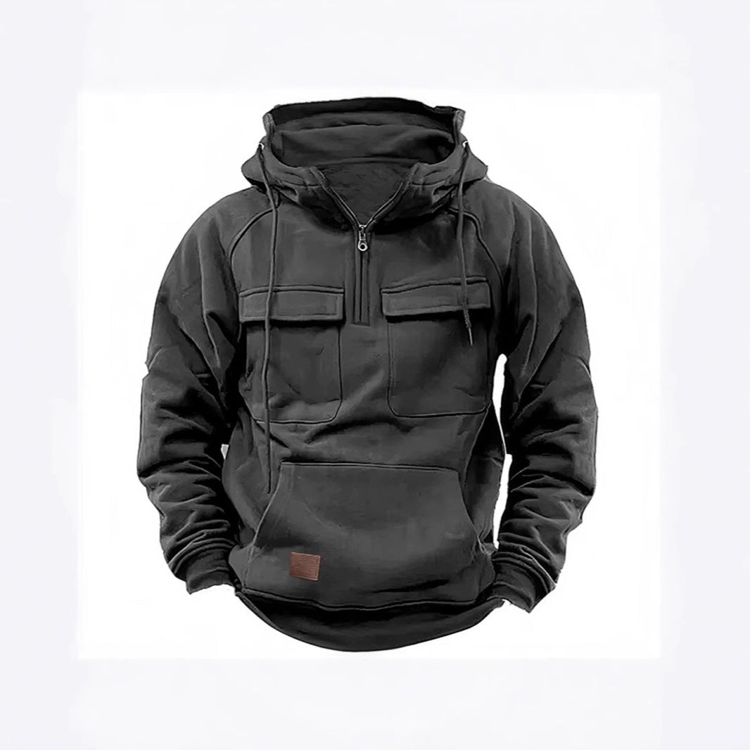 Herren Kapuzenpullover Sportlich mit Taschen Utility Style