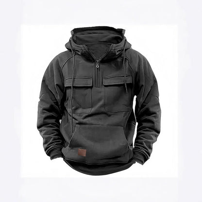 Herren Kapuzenpullover Sportlich mit Taschen Utility Style