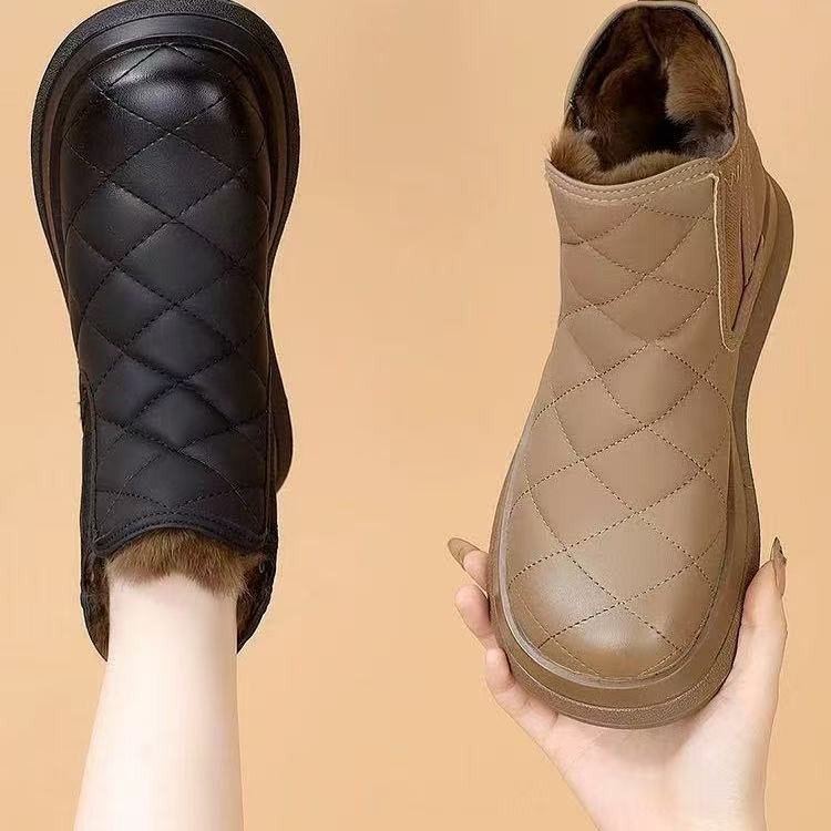 Damen Winterstiefeletten Gefüttert Warm Kunstfell Sohle