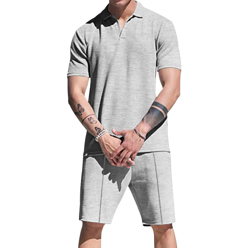 Herren Sportset Kurzarm Poloshirt und Shorts atmungsaktiv