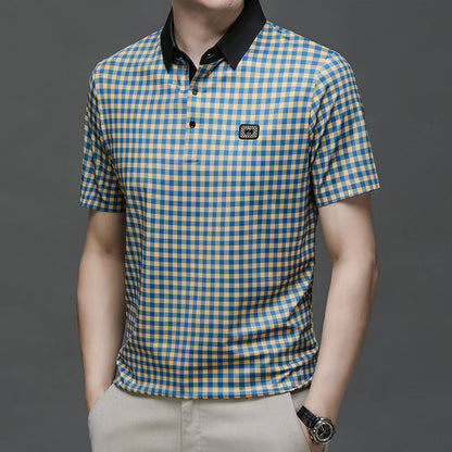 Herren Poloshirt Karomuster Elegant Berlin