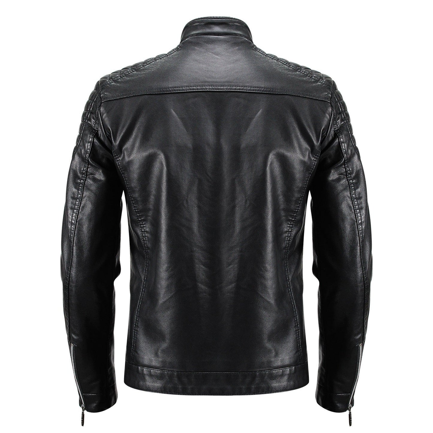 Herren Lederjacke Modern Racing Style Schulterpolster