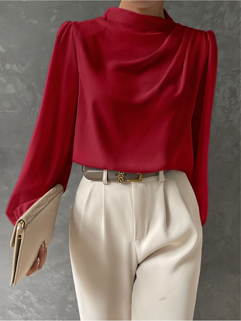 Damenbluse Elegante Langarm Lässig Modern